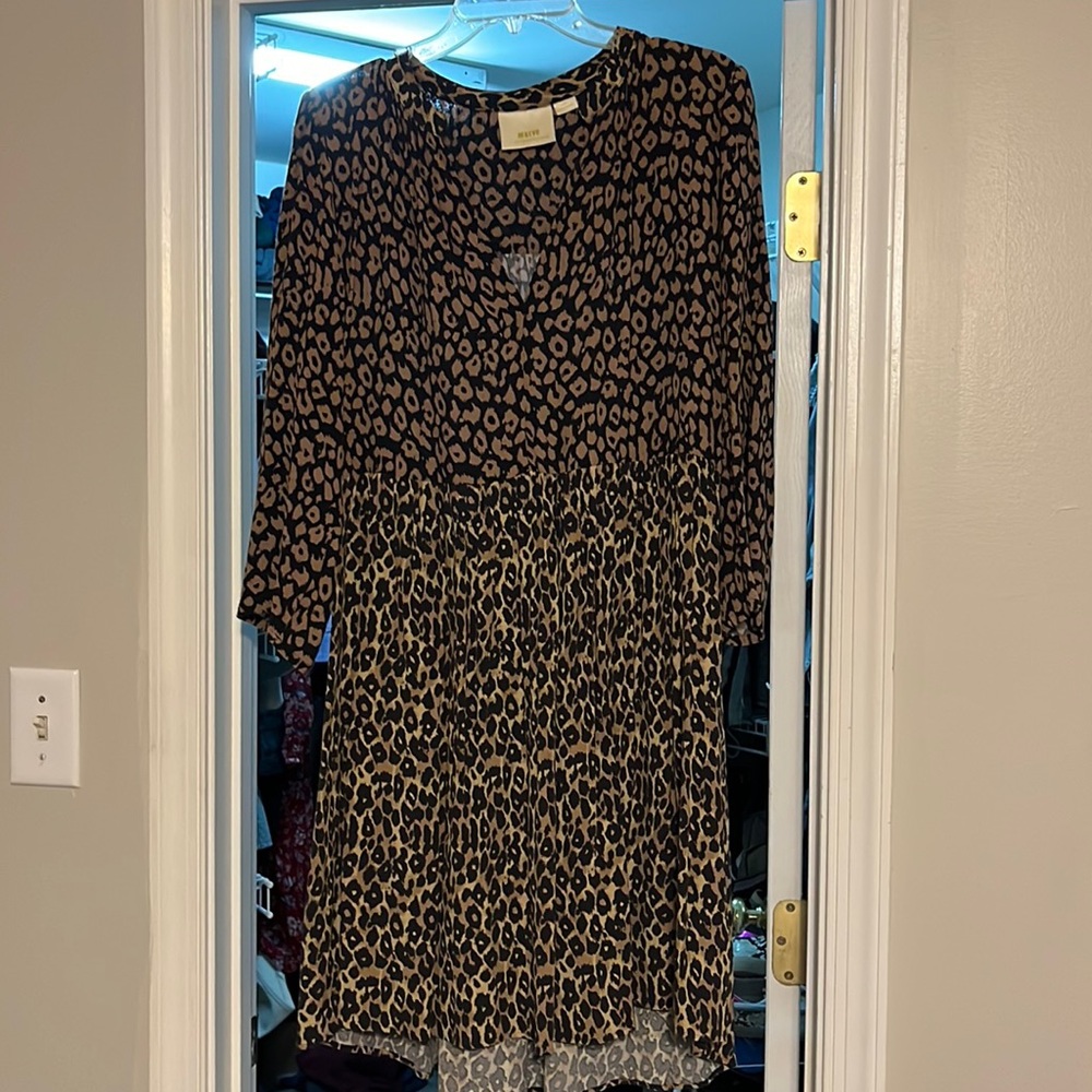 Anthropologie animal print dress